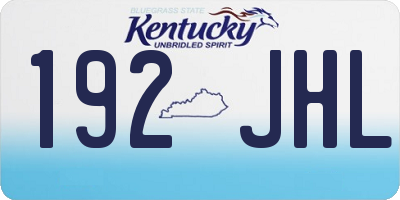 KY license plate 192JHL