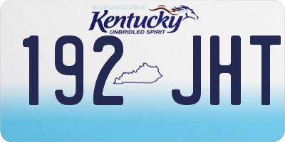 KY license plate 192JHT