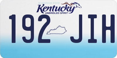 KY license plate 192JIH