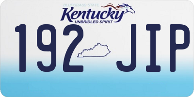 KY license plate 192JIP