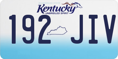 KY license plate 192JIV