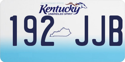 KY license plate 192JJB