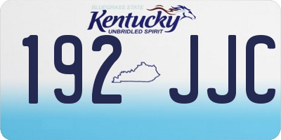KY license plate 192JJC