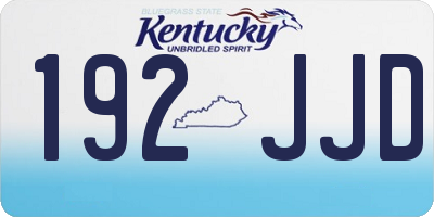 KY license plate 192JJD