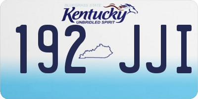 KY license plate 192JJI