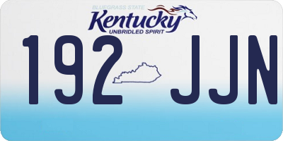 KY license plate 192JJN