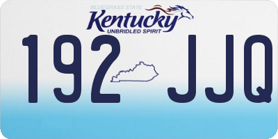 KY license plate 192JJQ