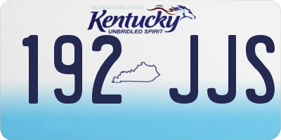 KY license plate 192JJS
