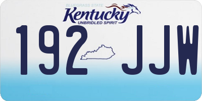 KY license plate 192JJW
