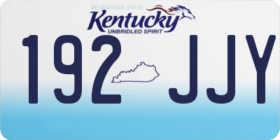 KY license plate 192JJY