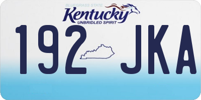 KY license plate 192JKA