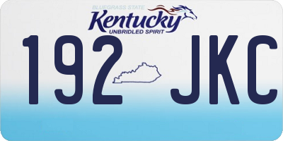 KY license plate 192JKC