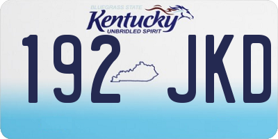 KY license plate 192JKD