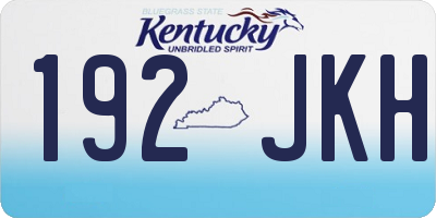 KY license plate 192JKH