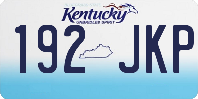 KY license plate 192JKP