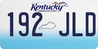 KY license plate 192JLD