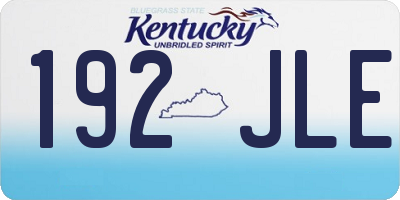 KY license plate 192JLE