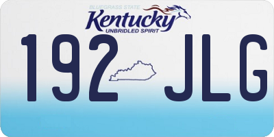 KY license plate 192JLG