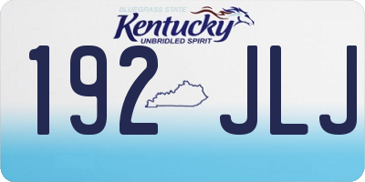 KY license plate 192JLJ