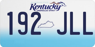 KY license plate 192JLL