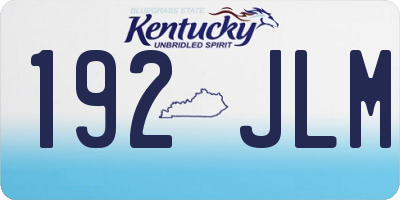KY license plate 192JLM