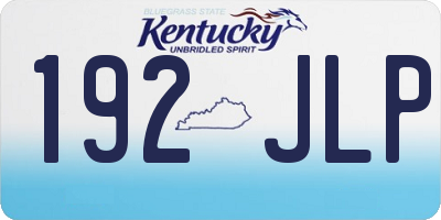 KY license plate 192JLP