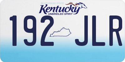 KY license plate 192JLR
