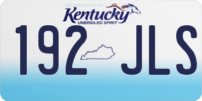 KY license plate 192JLS