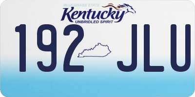 KY license plate 192JLU