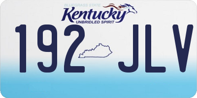 KY license plate 192JLV