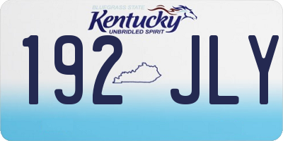 KY license plate 192JLY