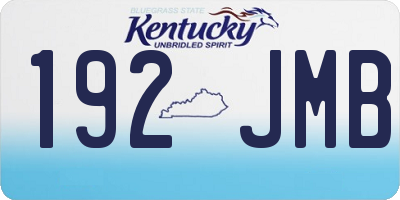KY license plate 192JMB