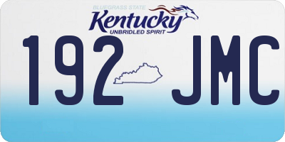 KY license plate 192JMC