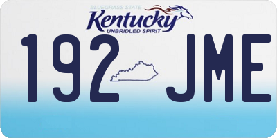 KY license plate 192JME