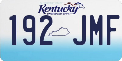 KY license plate 192JMF