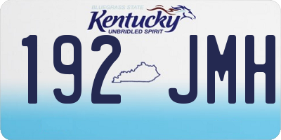 KY license plate 192JMH