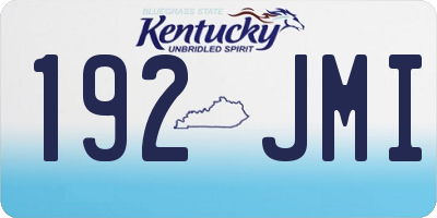 KY license plate 192JMI