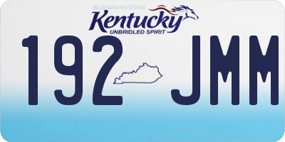 KY license plate 192JMM