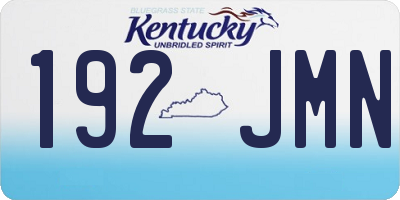 KY license plate 192JMN