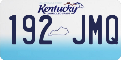KY license plate 192JMQ
