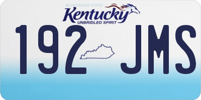 KY license plate 192JMS