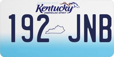 KY license plate 192JNB