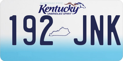 KY license plate 192JNK