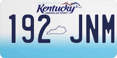 KY license plate 192JNM