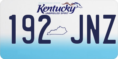 KY license plate 192JNZ