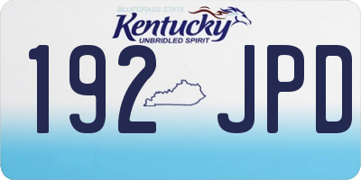 KY license plate 192JPD