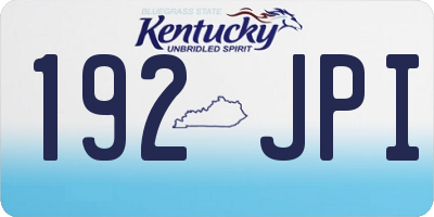 KY license plate 192JPI