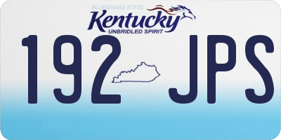 KY license plate 192JPS