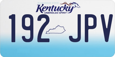 KY license plate 192JPV