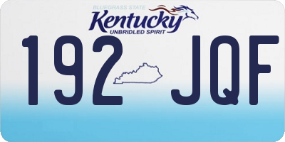 KY license plate 192JQF